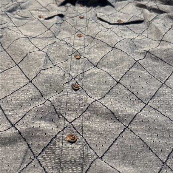 Prana Gray Diamond Pattern Shirt - Picture 3 of 7